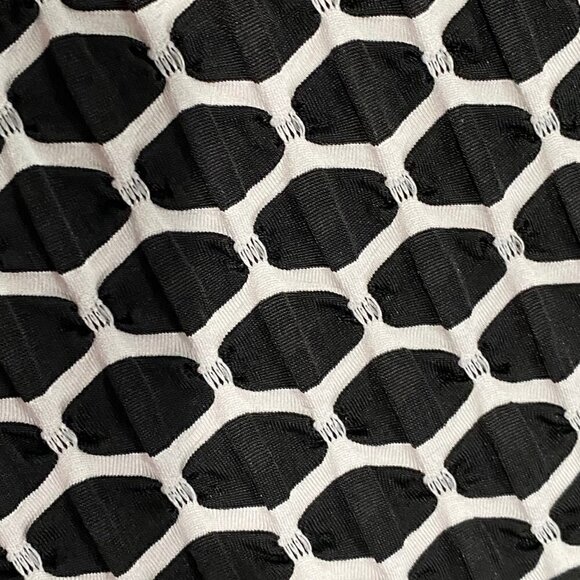 Tiramisu Womens Tank Top Rounded Neckline Black White Textured Fabric USA 3X - Picture 4 of 8